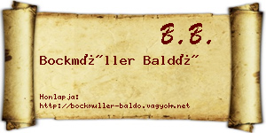 Bockmüller Baldó névjegykártya